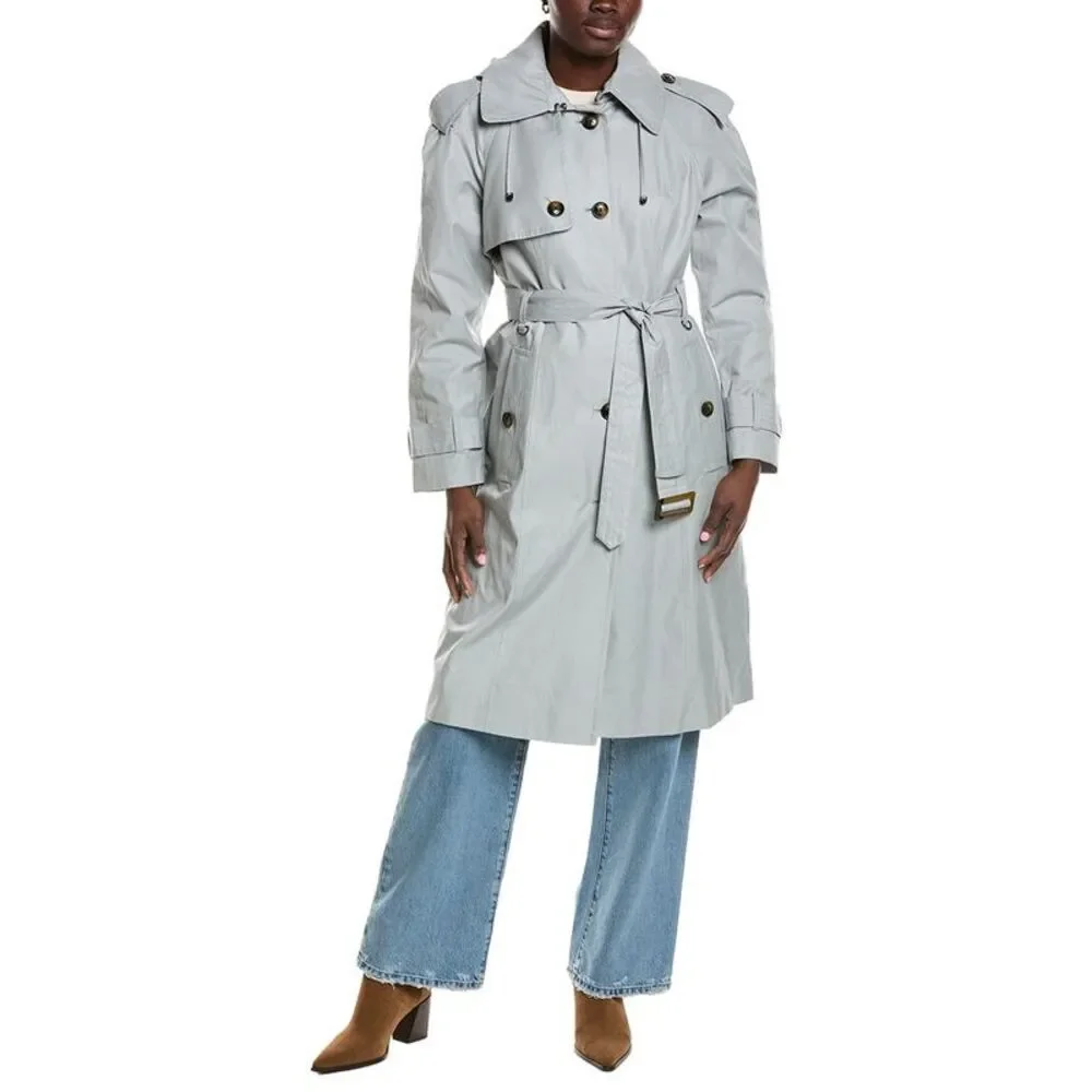 London Fog Womens Long Trench Coat, White - Picture 1 of 3